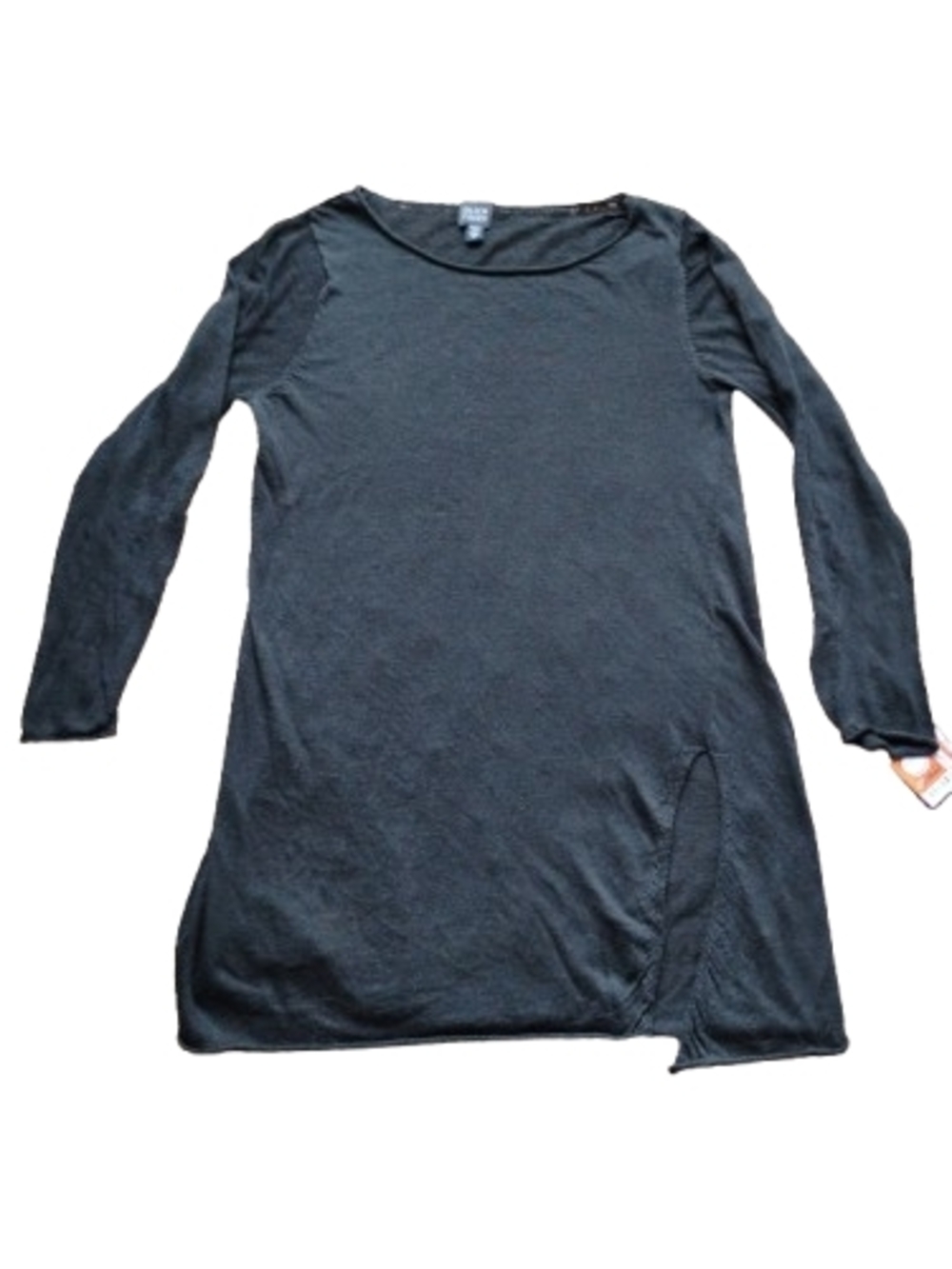 Like New Eileen Fisher Italian Yarn Linen Blend Tunic Sweater M Black